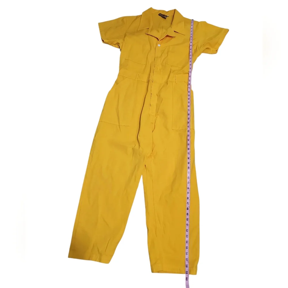 Big Bud Press 1XL Sunshine Yellow Short Sleeve Jumpsuit Utility Workwear LA HTF - Picture 5 of 6